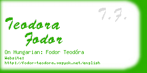 teodora fodor business card